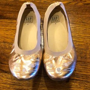 Gap ballet flats metallic like new